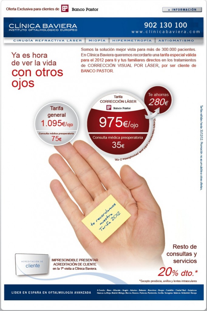 Clínica Baviera promocion banco pastor