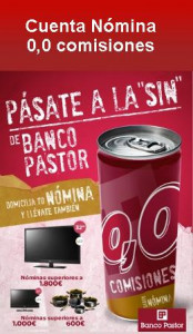 Cuenta Nómina SIN de Banco Pastor